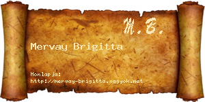 Mervay Brigitta névjegykártya